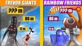 Trevor Giants and Rainbow Friends Size Comparison | SPORE