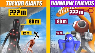 Trevor Giants and Rainbow Friends Size Comparison | SPORE