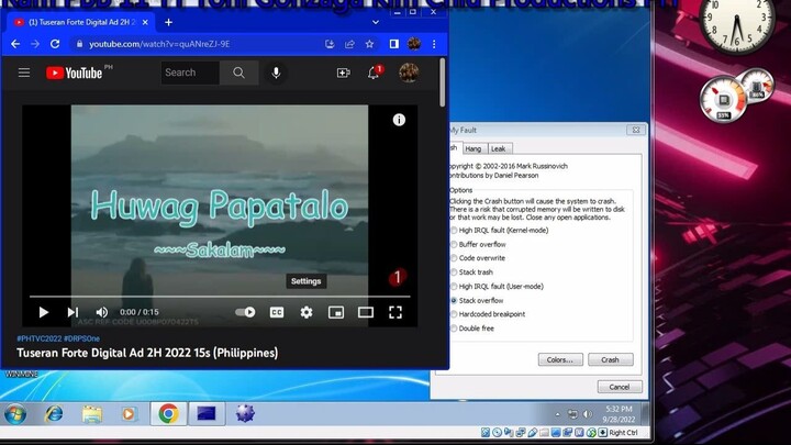 Tuseran Forte Huwag Papatalo Sakalam Ang Asul na Screen ng Kamatayan