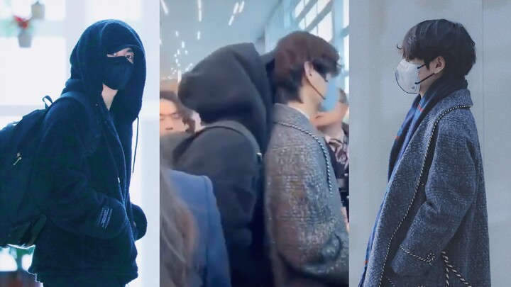 Sweet moments between Kim Tae Hyung and Jeon Jung Kook at the airport