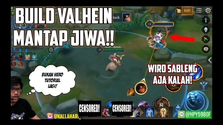 Ini dia counter nya WIRO SABLENG! Valhein Build GG By Bebek Gaming! - AOV Indonesia