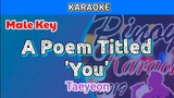 A Poem Titled 'You' by Taeyeon (Karaoke : Male Key)
