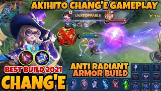 CHANG'E ANTI RADIANT ARMOR BUILD | CHANG'E BEST BUILD | TOP GLOBAL CHANG'E GAMEPLAY | MLBB