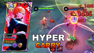 Melissa Nobara " Hyper Carry " vs Susper Sustain Team | Mobile Legends