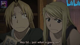 Why does Winry doesn't notice Ed at all when she open the door