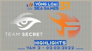 Highlights TS vs TF [Ván 2][Vòng Loại Seagame31 - Vòng 2][02.03.2022]