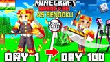 I Survived 100 Days In Demon Slayer Of Minecraft Hardcore As Rengoku...(Hindi) @GamerFleet