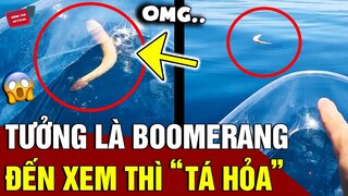 Tưởng 'NHẶT ĐƯỢC BOOMERANG' trên biển, thanh niên chèo thuyền đến xem thì 'TÁ HỎA' | Động Tiin