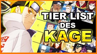 Classement des Kage du plus faible au plus fort (Tier List Naruto)