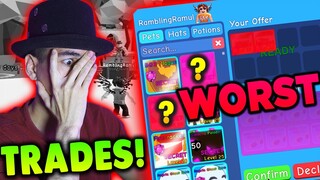 😱MY BIGGEST L TRADES in Roblox Bubble Gum Simulator