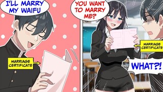 I'm An Otaku Who Wanted A 2D Wife, But My Hot Teacher Finds My Marriage Form... (RomCom Manga Dub)