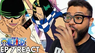 ZORO VS CABAJI! ASSISTINDO ONE PIECE PELA PRIMEIRA VEZ! Episódio 7 REACT