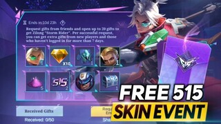 Tutorial How To Get Free Zilong 515 Skin & Free Normal Skin | MLBB