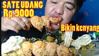 Sate udang dan porsi jumbonya, bikin kenyang sekenyang kenyangnya