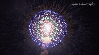 [4K]2018年 大曲の花火 秋の章-大玉10連発 韓国唐津市友好交流10周年記念特別花火 12 inch fireworks shells at Omagari Fireworks