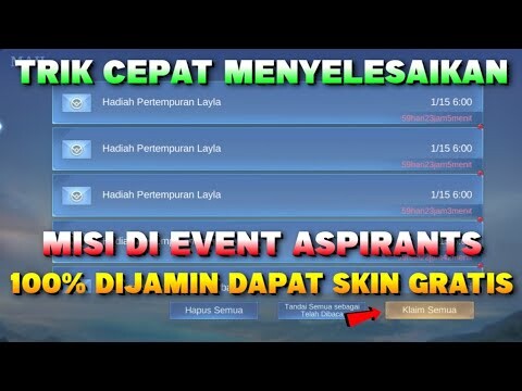 100% BERHASIL! TRIK CEPAT MENYELESAIKAN EVENT ASPIRANT & KLAIM SKIN GRATIS | MOBILE LEGENDS BANGBANG