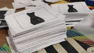 Stop motion animation created with 500 pieces of drawings