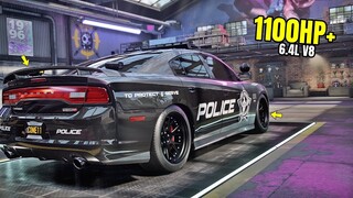 Need for Speed Heat Gameplay - 1100HP+ DODGE CHARGER SRT8 | Police Car Max Build