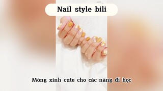 Móng xinh cute cho các nàng đi học