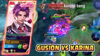 HARDGAME GUSION VS KARINA, LAWAN BEGINIAN YANG BIKIN SUSAH MAIN - GUSION FASTHAND GAMEPLAY #156