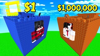 ถ้าเกิด!? ปราสาทน้ำยักษ์ $1 เหรียญ VS ปราสาทลาวายักษ์ 1,000,000 เหรียญ - Minecraft คนรวยคนจน