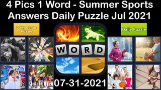 4 Pics 1 Word - Summer Sports - 31 July 2021 - Answer Daily Puzzle + Daily Bonus Puzzle