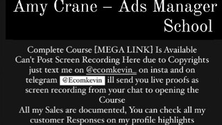 Amy Crane – Ads Manager School course is available at low cost intrested persons DM me yes