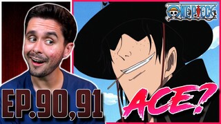 "WHO IS ACE?" One Piece Ep.90,91 Live Reaction!