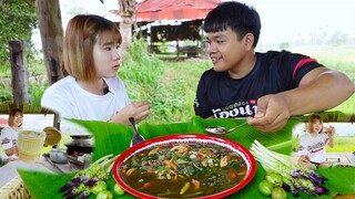 เมนูลืมปรุง แกงอ่อมปูนา ซดน้ำเนื้อปูฮ้อนๆหอมหวาน | ทำกินครั้งแรก!!