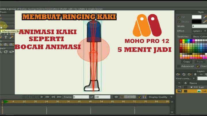 cara membuat ringing kaki dengan mudah di moho pro#tutorial animasi