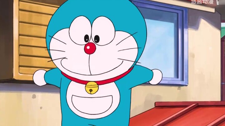 Doraemon: Nobita and his friends are having fun in the sky with the elevator board, Fat Tiger and Su