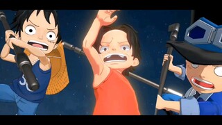 Tiga Bocil Meresahkan (Luffy,Ace,Sabo) diCover Eneru, Lawan Kabur dari Lapangan