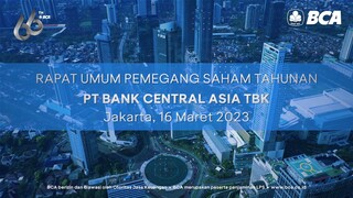 Rapat Umum Pemegang Saham Tahunan BCA 16 Maret 2023