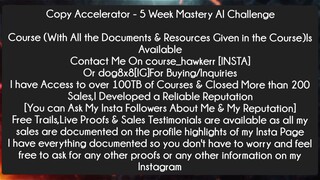 Copy Accelerator - 5 Week Mastery AI Challenge Course Download