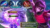TOP 1 DYRROTH NEW HIGH BURST CRITICAL ONE SHOT BUILD | NEW BEST BUILD (Please Try) | MLBB