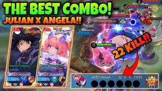 The Best Combo Julian x Angela! Gameplay Julian Jungler 22 Kill!! Mobile Legends