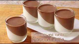 ช็อคโกแลต วานิลา พานาคอตต้า chocolate and vanilla panna cotta l ครัวป้ามารายห์