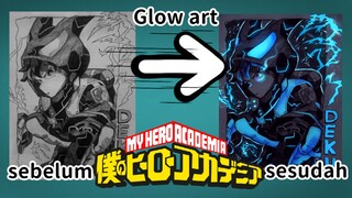 glow art midoriya izuku(deku), speed Glow Art