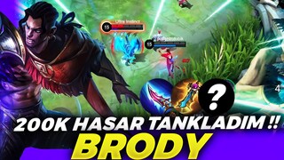 200K HASAR TANKLAYAN ADC Mİ OLUR ? ÜSTÜME OYNADILAR !! Brody | Mobile Legends