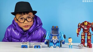 Mekanisme Iron Man mengalahkan mainan kadal bionik dan memberi Ozawa robot pengubah bentuk berkepala botak