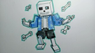 How To Draw Minecraft Sans very Easy Cách vẽ Sans Nghề Khai thác mỏ