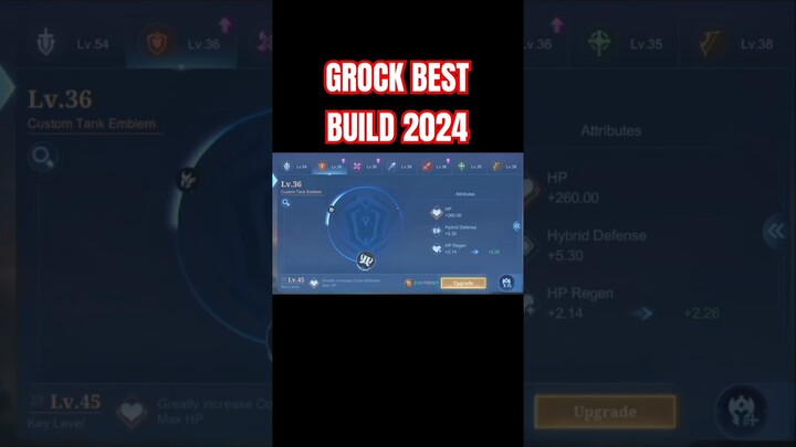 Grock Best Build 2024 (Part 2) #shorts #mlbb