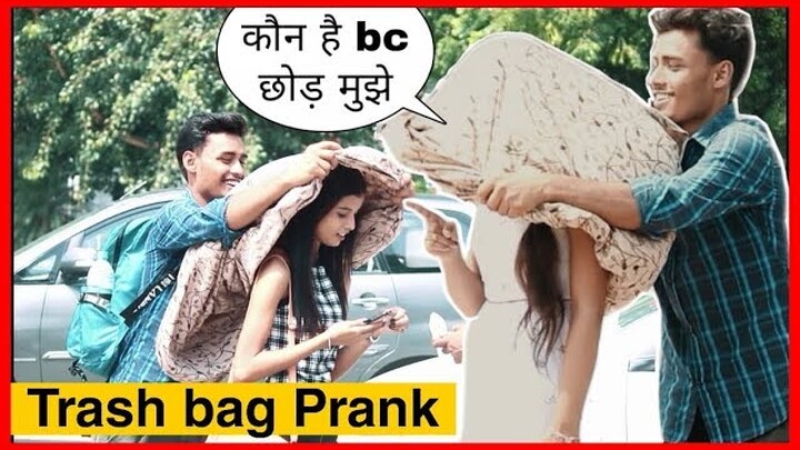 TRASH BAG PRANK IN INDIA 2019 | WRAPPING STRANGER GIRL'S PRANK | WE INSANE | PRANKS IN INDIA