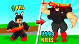 KILL Players to GROW HUGE!! in Roblox BedWars