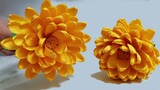 Hướng dẫn làm hoa cúc bằng giấy nhún | DIY Flower Paper Easy