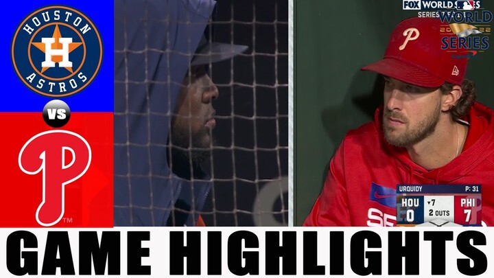 Philadelphia Phillies vs. Houston Astros (11/1/22) WORLD SERIES Game 3| MLB Highlights (Set 7 )