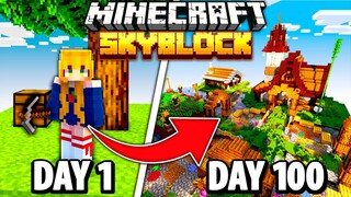 I Survived 100 Days in SKYBLOCK Minecraft.. Here’s What Happened..