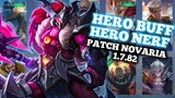 UPDATE PATCH 1.7.82 HERO BUFF DAN NERF Mobile Legends