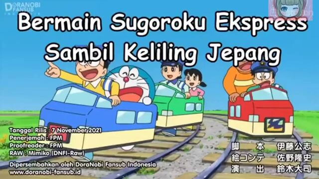 Doraemon Bermain sugoroku ekspress sambil keliling Jepang