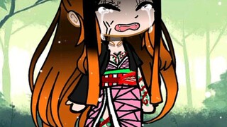 Mary on cros #nezuko cry#gacha redux#demon slayer
